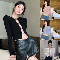Women’s Sexy Fall Fashion Cutout Crop Sweater 6